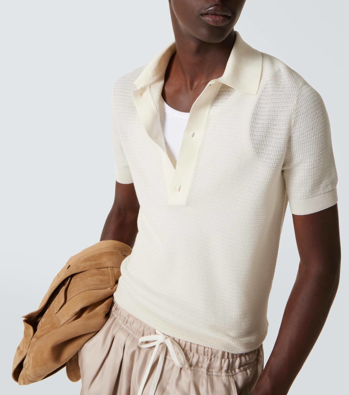 Tom Ford Cotton and silk polo shirt TOM FORD