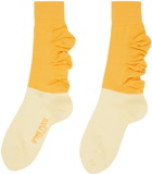 HOMME PLISSÉ ISSEY MIYAKE Yellow Flower Socks