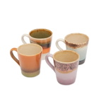 HKliving Espresso Mugs - Set of 4 in Retro 