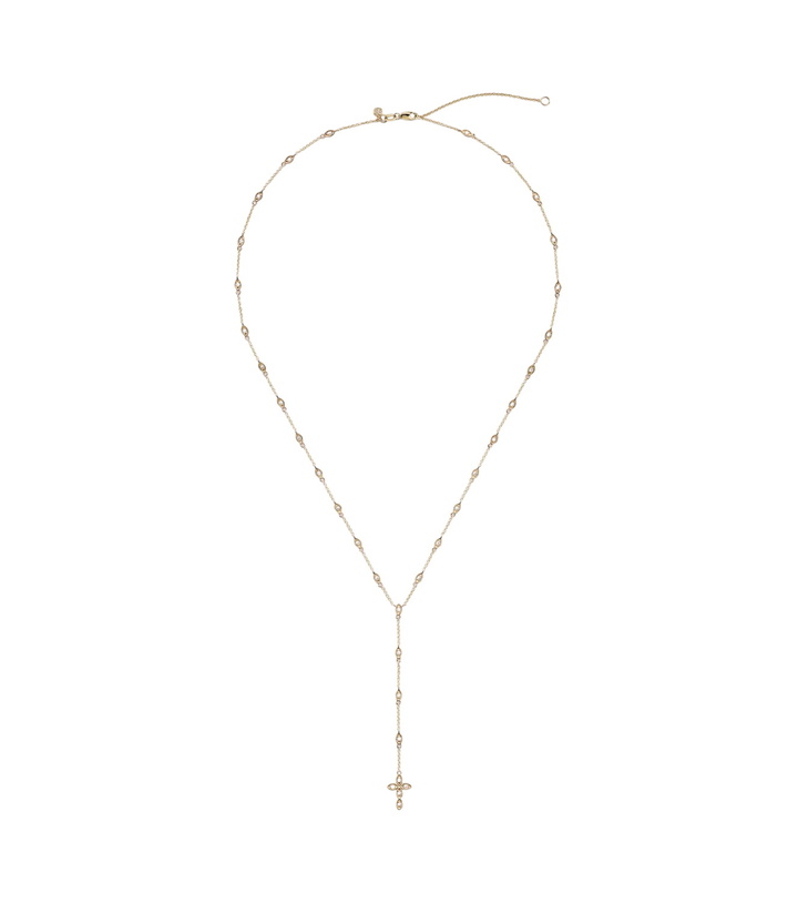 Photo: Sydney Evan Cross 14kt gold pendant necklace with diamonds