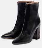 Etro - Perforated leather ankle boots
