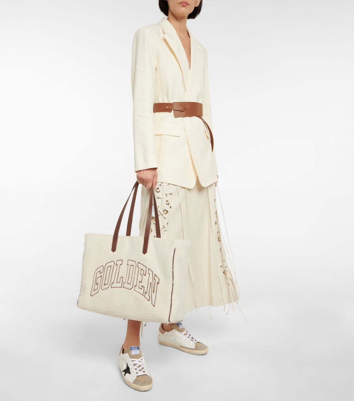 Golden Goose - California Large faux-shearling tote
