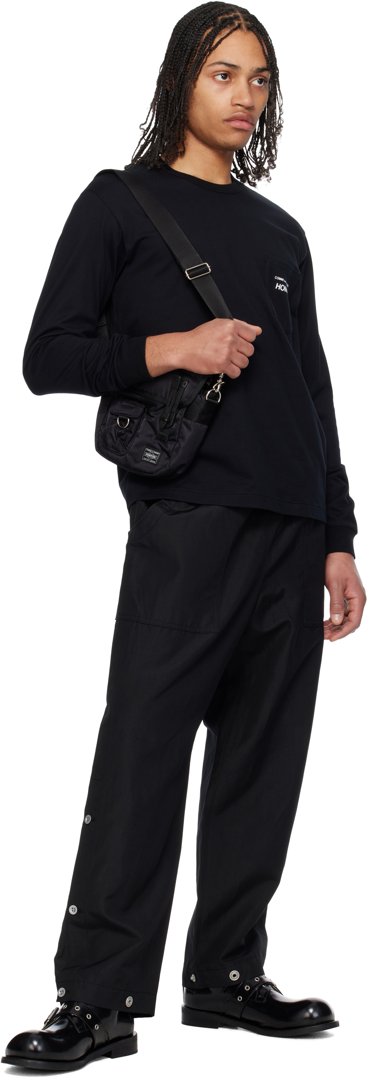 Comme des Garçons Homme Black PORTER Edition Nylon Twill Pouch