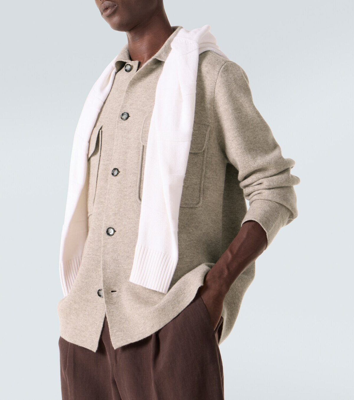 Allude Wool and cashmere overshirt