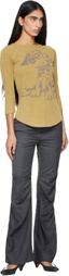 OPEN YY Gray Tailored Bootcut Trousers