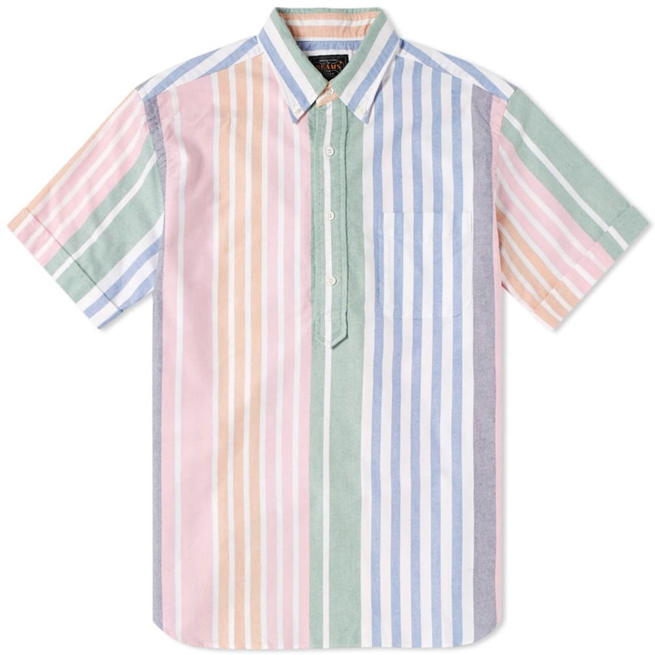 Photo: Beams Plus Short Sleeve Popover Wide Stripe Oxford Shirt Multi
