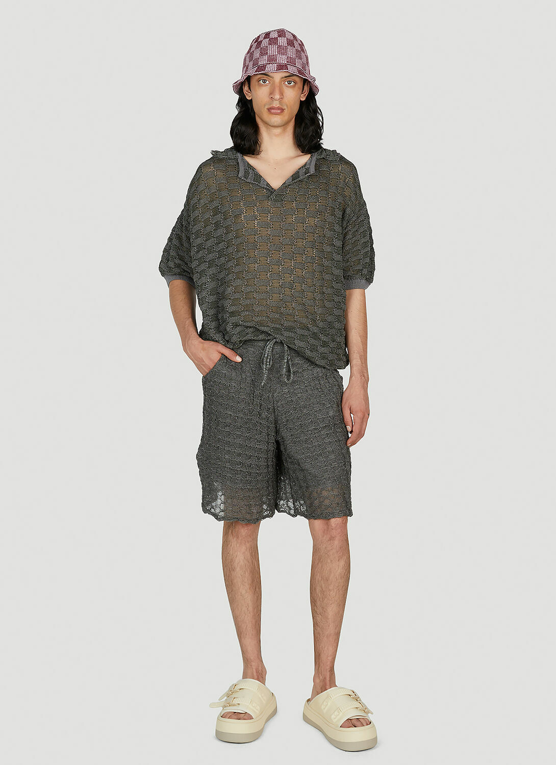 Isa Boulder Basket Weave Polo Shirt