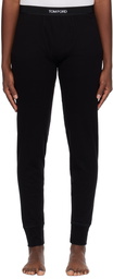 TOM FORD Black Jacquard Long Johns