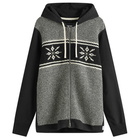 Junya Watanabe MAN Men's x Reigning Champ Shetland Wool Parka Jacket in Black/Off White