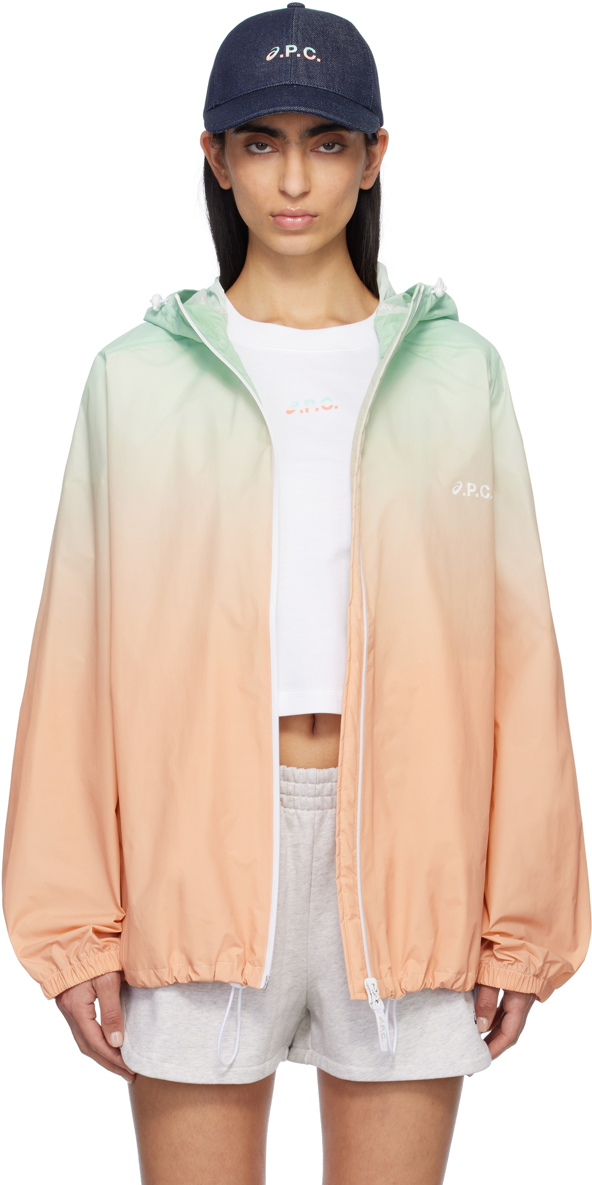 A.P.C. Blue & Pink ASICS Edition Meadow Jacket A.P.C.
