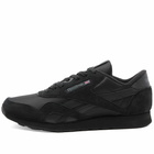 Reebok Men's CL Nylon Sneakers in Core Black/Pure Grey 7