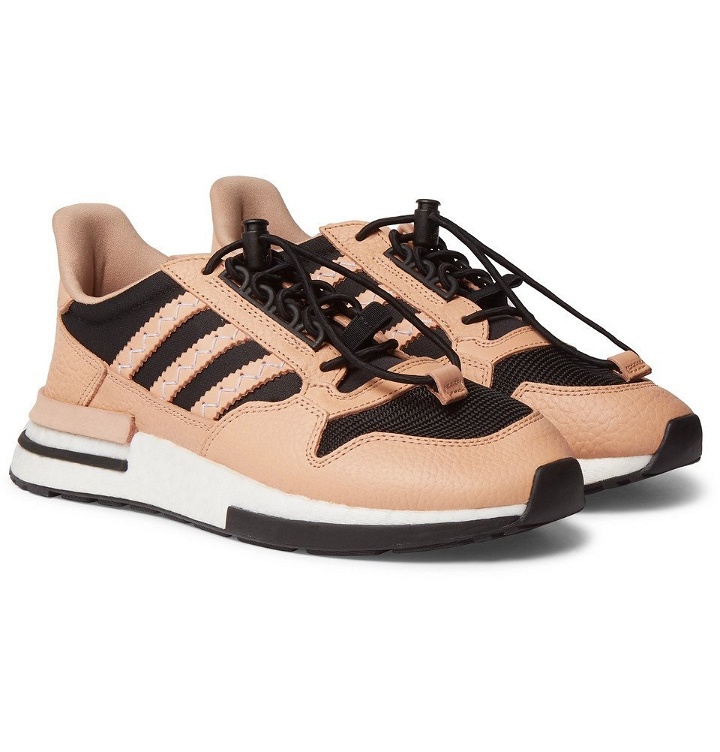 Photo: adidas Consortium - Hender Scheme ZX 500 RM MT Leather and Mesh Sneakers - Black
