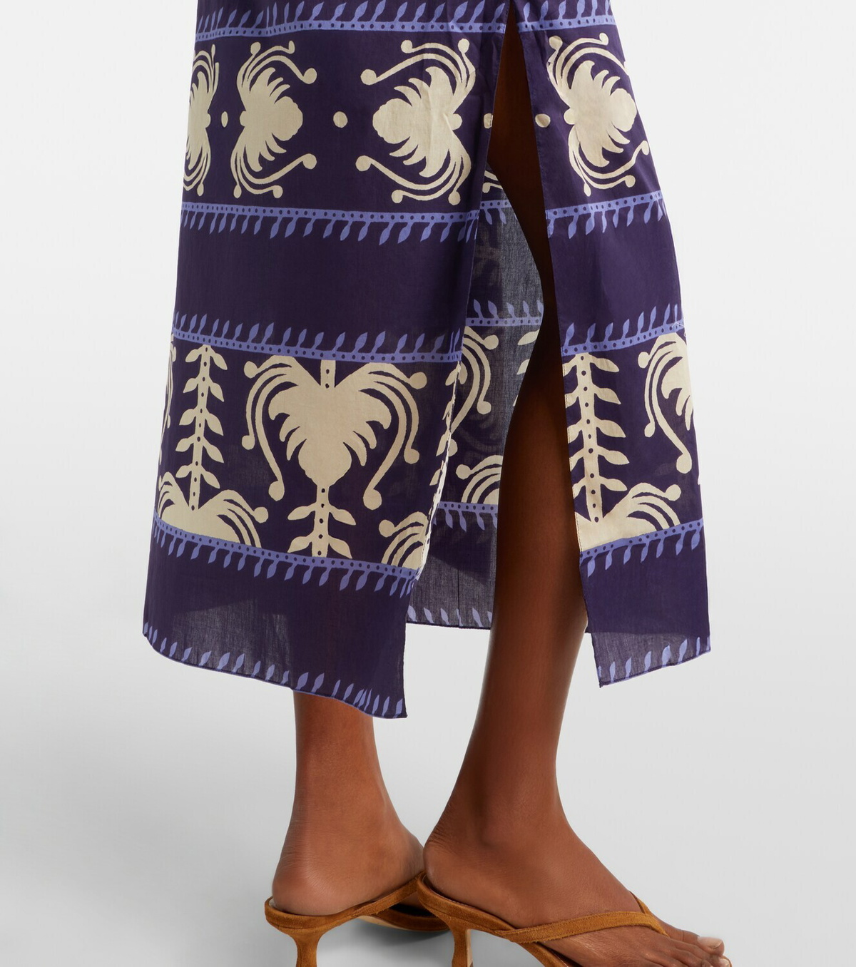Johanna Ortiz Harbour Hues printed poplin midi dress