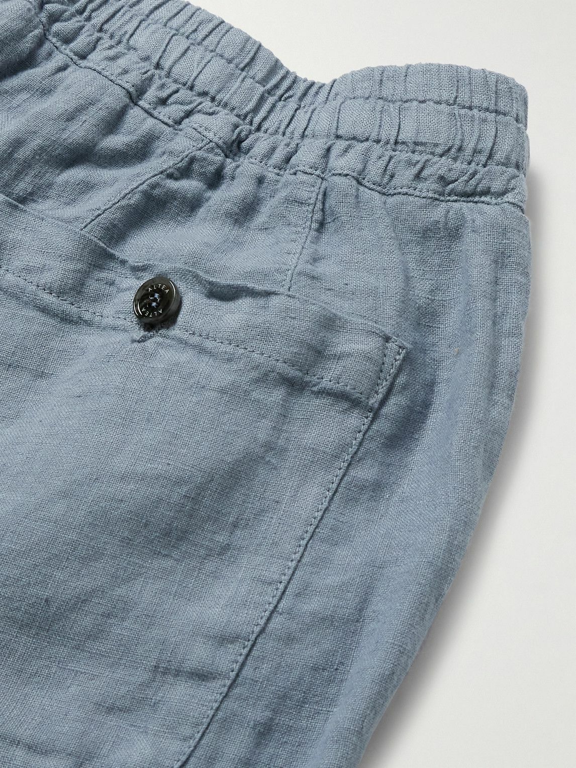 Altea - Mattia Straight-Leg Linen Trousers - Gray