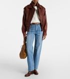 Isabel Marant Aneli leather bomber jacket