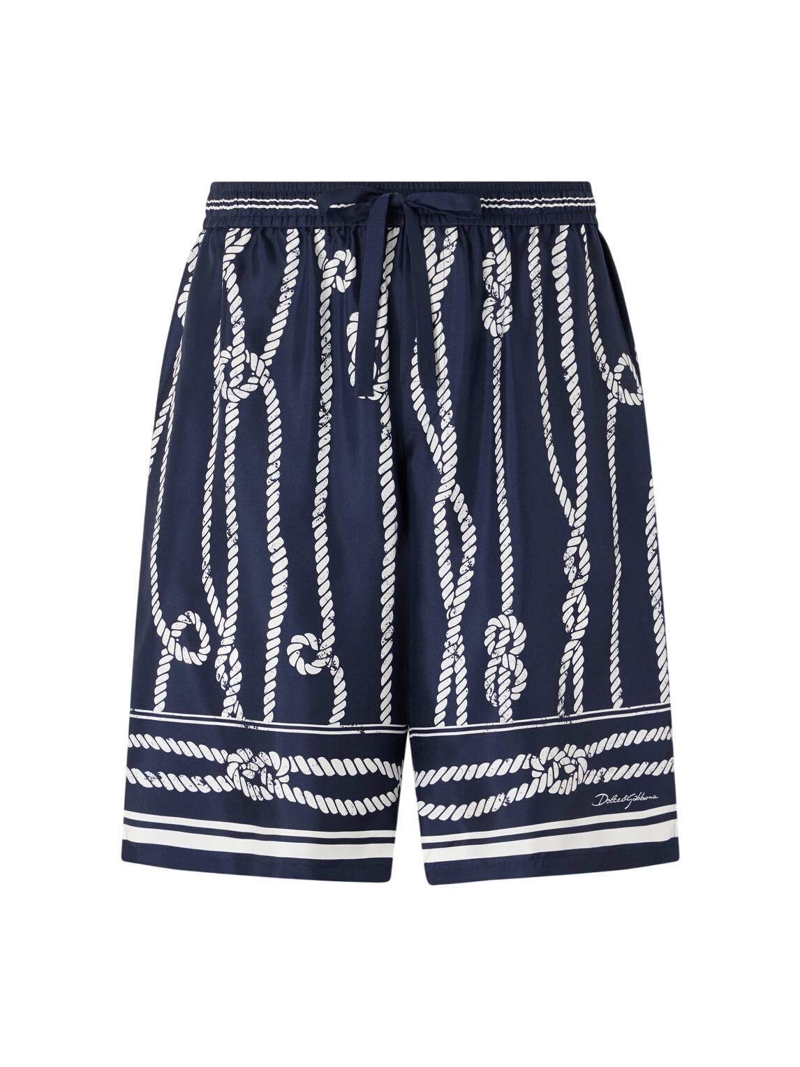 Dolce&Gabbana Green & White Majolica Print Swim Shorts Dolce & Gabbana