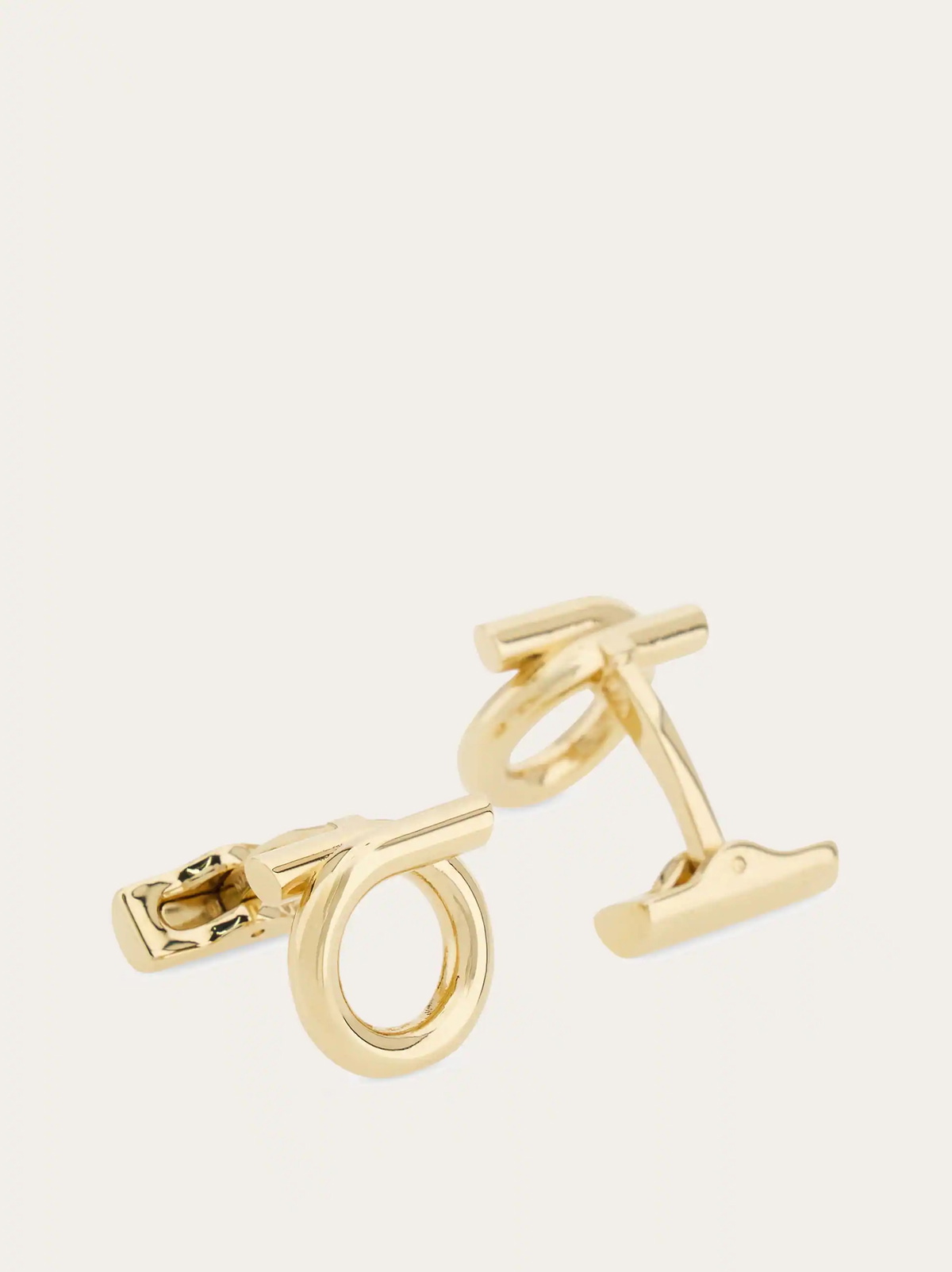 Ferragamo Mens Gancini cufflinks in Gold