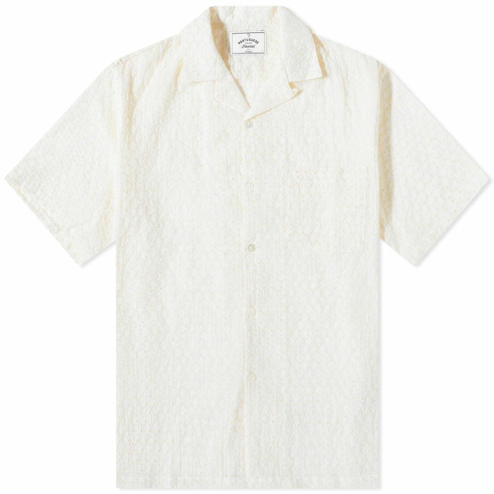 Photo: Portuguese Flannel Men's Folc Vacation Shirt in White