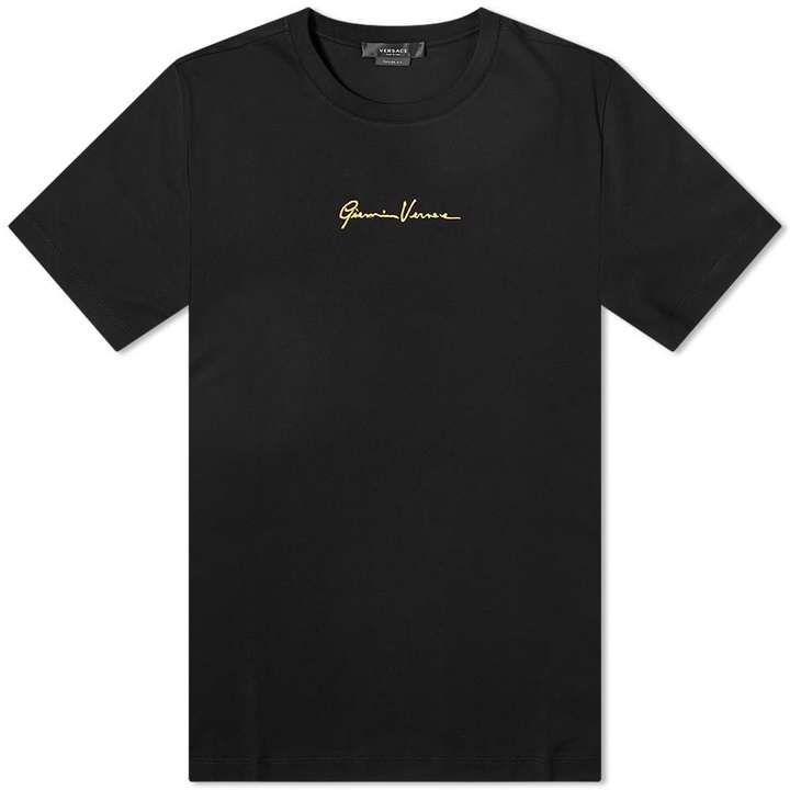 Photo: Versace Embroidered Signature Logo Tee