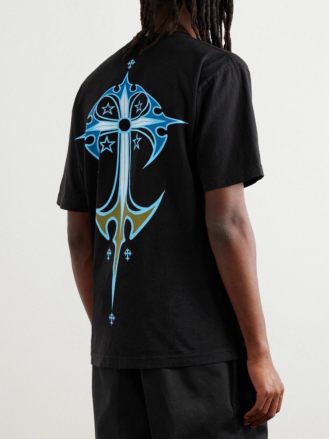 Stray Rats - Star Cross Printed Cotton-Jersey T-Shirt