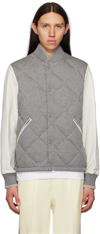 Photo: Moncler Gray Charente Down Bomber Jacket