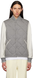 Moncler Gray Charente Down Bomber Jacket