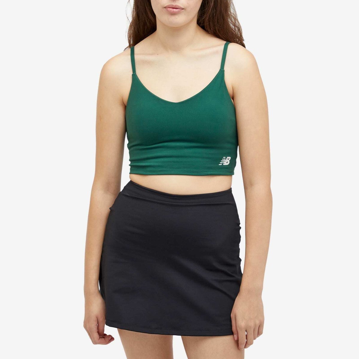 New Balance Women's Soft Bra Top in Nightwatch Green