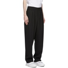 Maison Kitsune Black Wool Pleated Trousers