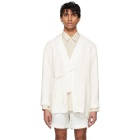 COMMAS Off-White Linen Robe Cardigan