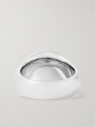 Tom Wood - Mini Rhodium-Plated Signet Ring - Silver