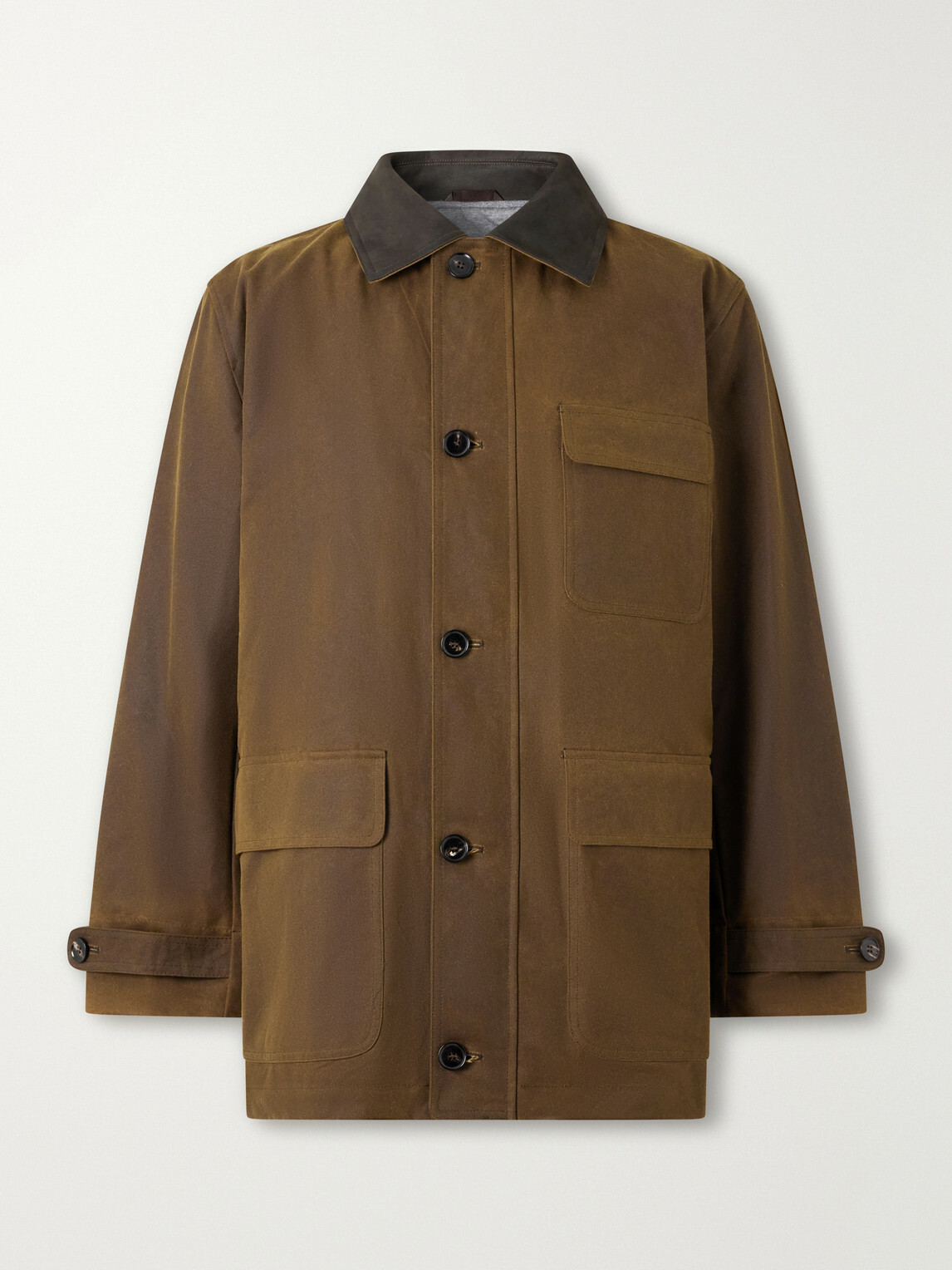 N.PEAL - Waxed-Cotton Jacket - Brown