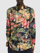 ETRO Printed Silk Short Sleeve Shirt