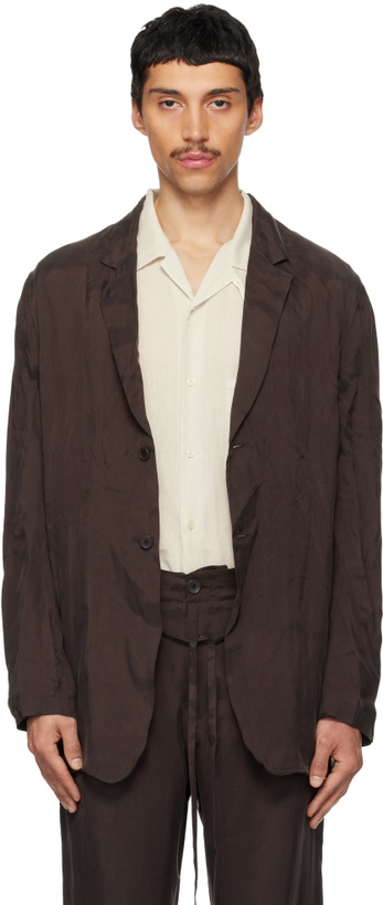 Photo: POST ARCHIVE FACTION (PAF) Brown Drifter Single Blazer