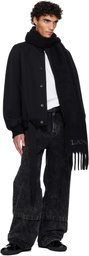 Lanvin Black Compagnon Leather Belt