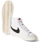 Nike - Blazer Mid '77 Suede-Trimmed Leather Sneakers - White