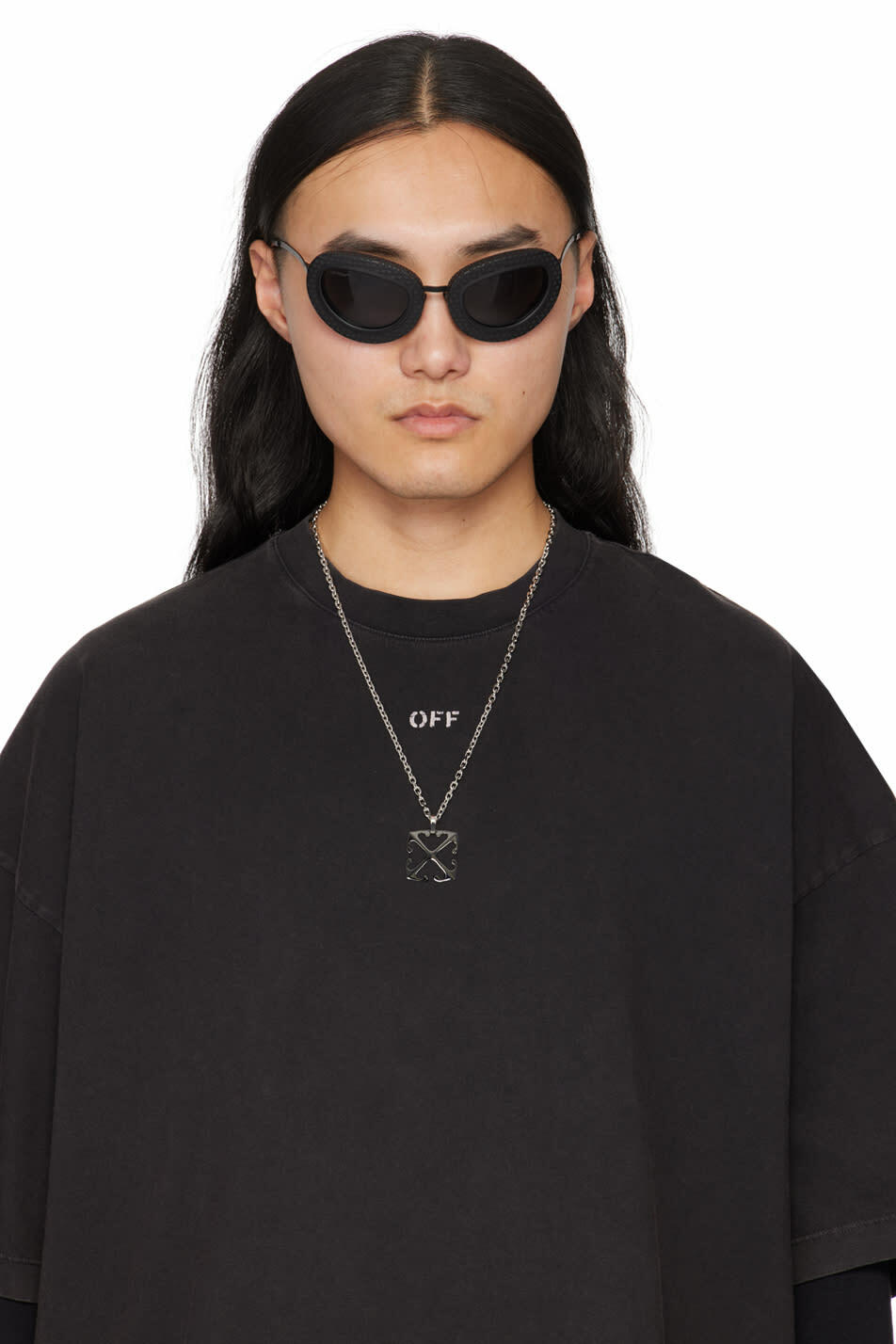 Off-White Silver Arrow Pendant Necklace Off-White