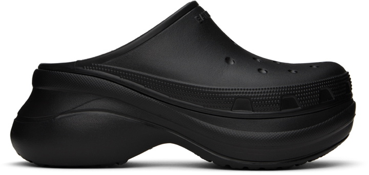 Photo: Balenciaga Black Crocs Edition Mules