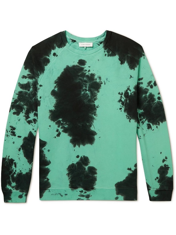 Photo: Ninety Percent - Tie-Dyed Organic Cotton-Jersey Sweatshirt - Green