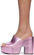 Les Petits Joueurs Pink Bianca Platform Sandals