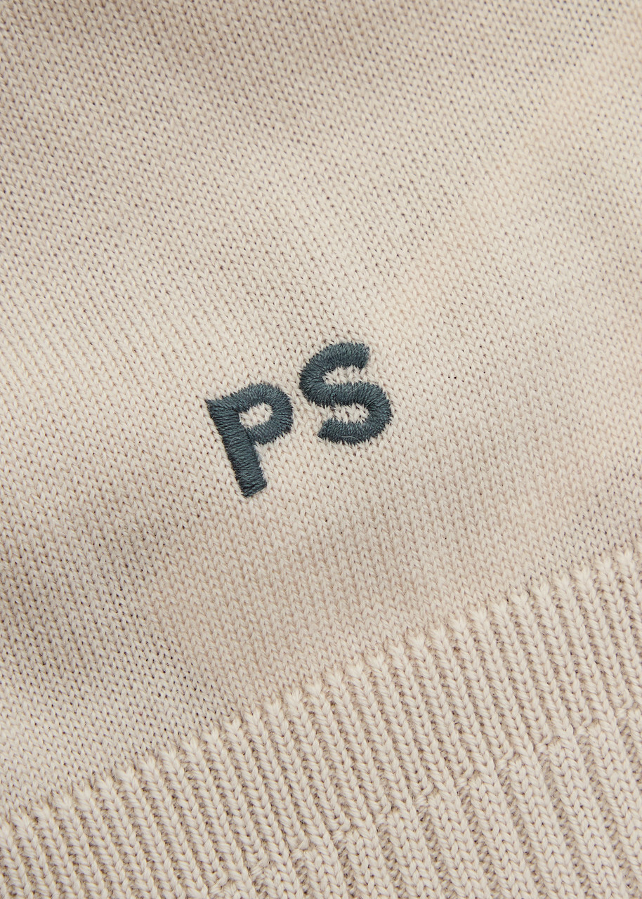 PS Paul Smith Logo-embroidered Wool Jumper Ecru