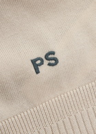 PS Paul Smith Logo-embroidered Wool Jumper Ecru