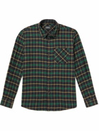 A.P.C. - Checked Cotton-Blend Flannel Overshirt - Green