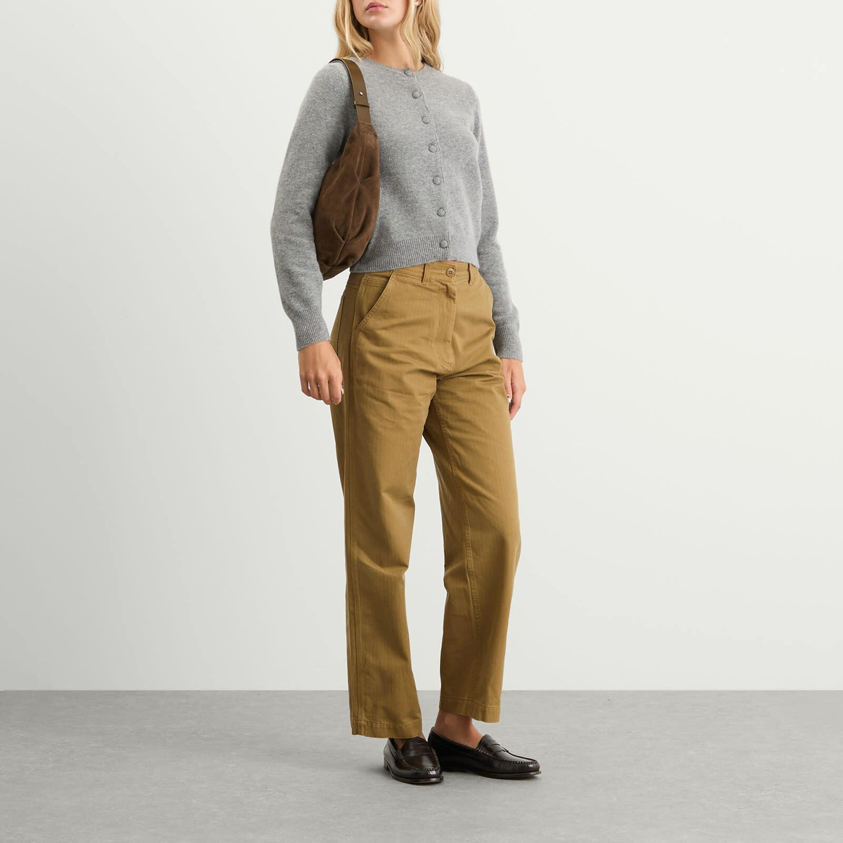Nothing Written Women's Paan Cotton Work Pants in Khaki