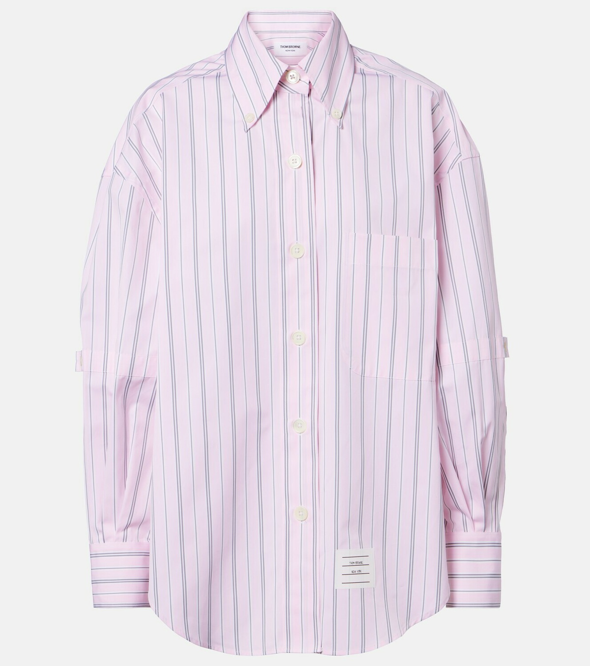 Thom Browne Striped cotton poplin shirt