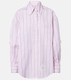 Thom Browne Striped cotton poplin shirt