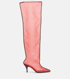 Herbert Levine Drawing A Blank 85 mesh knee-high boots