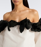 Carolina Herrera Bow-detail off-shoulder silk top