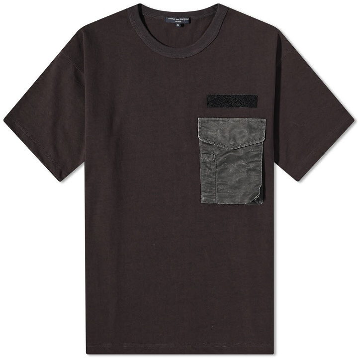Photo: Comme des Garçons Homme Men's Dyed Pocket T-Shirt in Charcoal