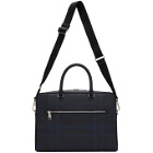 Burberry Black and Navy Check Ainsworth Briefcase