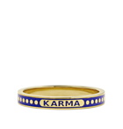 Foundrae - Karma 18-Karat Gold and Enamel Ring - Blue